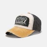 Slogan Patch Washed Distressed Baseball Cap