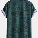Aztec Geometric Print Shirt & Swim Shorts