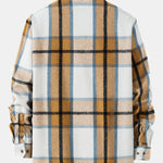 Double Pockets Flannel Plaid Overshirt
