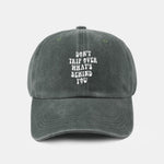 Personalized Slogan Classic Retro Washed Cotton Baseball Cap