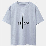 Relax Print Drop Shoulder Oversize T-Shirt