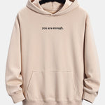 Slogan Print Relax Fit Hoodie