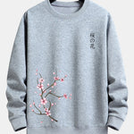 Cherry Blossoms Print Relax Fit Sweatshirt