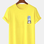 Crying Cat in a Croc Print T-Shirt