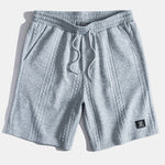 Geometric Jacquard Drawstring Shorts
