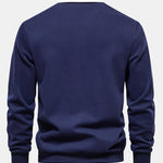 Contrast Polo Collar Sweatshirt