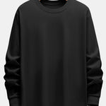3 Pieces Basic Long Sleeve Heavy Weight Arc Hem T-Shirts