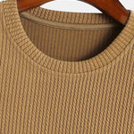 Long Sleeved Muscle Fit Ribbed T-Shirt