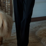 Classic High-Waisted Black Trousers with a Tailored Fit