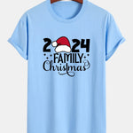 Regular Fit Family Christmas 2024 Print Cotton T-Shirt