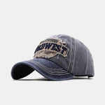 Wild West Embroidery Washed Distressed Baseball Cap