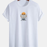 Regular Fit Reading Print Cotton T-Shirt
