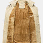 Long Line Teddy Lined Chino Coat