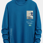 Long Sleeve Tokyo Ukiyo-e Print Cotton T-Shirt