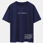 Los Angeles Slogan Print Drop Shoulder Oversize T-Shirt