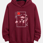 Cherry Blossom Slogan Print Relax Fit Hoodie