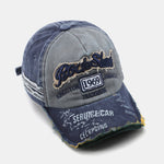 1969 Retro Washed Distressed Letter Embroidered Hole Baseball Cap