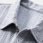 Knitted Geometric Jacquard Polo