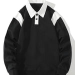 Contrast Polo Sweatshirt