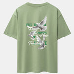 Dove Slogan Back Print Drop Shoulder Oversize T-Shirt
