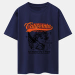 California Angel Print Drop Shoulder Oversize T-Shirt