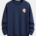 Boo Ghost Print Relax Fit Sweatshirt