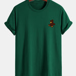 Regular Fit Teddy Bear Print Cotton T-Shirt