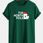 Regular Fit Santa Claus Slogan Print Cotton T-Shirt