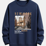 New York Cityscape Print Relax Fit Sweatshirt