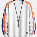 Contrast Webbing Crew Neck Sweatshirt