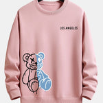Los Angeles Dissolving Bear Print Relax Fit Sweatshirt
