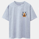 Smiley Bear Back Print Heavy Weight Oversize T-Shirt