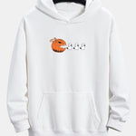 Pumpkin Chasing Ghosts Print Relax Fit Hoodie