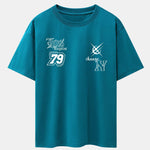 Digital Slogan Print Drop Shoulder Oversize T-Shirt