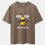 PEW PEW MADAFAKAS Chicken Print Drop Shoulder Oversize T-Shirt