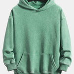 Relax Fit Washed Distressed Hoodie