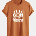 Regular Fit Dad And Son Squad Print Cotton T-Shirt