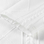 Long Sleeve Geometric Jacquard Arc Hem T-Shirt & Shorts