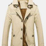 Long Line Teddy Lined Chino Coat
