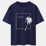 Los Angeles Palm Trees Print Drop Shoulder Oversize T-Shirt