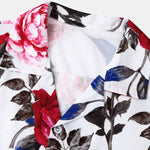 Red Rose Print Revere Shirt