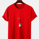 Astronaut On A String Print T-Shirt