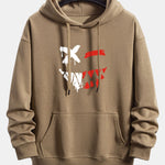 Dissolving Evil Smiley Face Print Relax Fit Hoodie