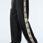 Relax Fit Cross Side Stripe Straight Leg Pants