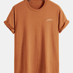 Regular Fit Mountains Print Cotton T-Shirt