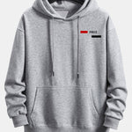 Paris Stripe Print Relax Fit Hoodie
