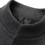 Funnel Neck Woolen Overcoat