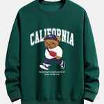 California Fashion Bear Print Relax Fit Sweatshirt