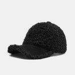 Solid Color Teddy Plush Baseball Cap