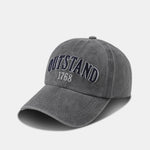 Three Dimensional Embroidered Washed Cotton Retro Casual Baseball Cap With Letters